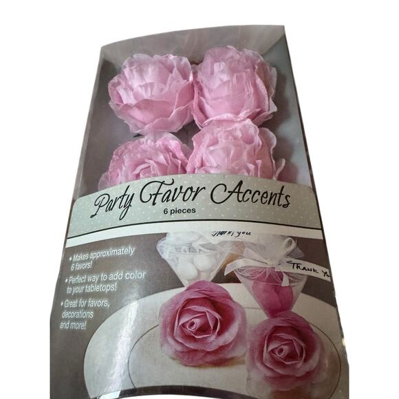 18 Artificial Accent Roses Tabletop Decorations Dinner Party Green Pink Flower - Picture 2 of 6